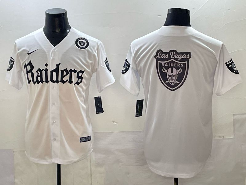 Men 2025 Oakland Raiders Blank white 6th generation Joint Name Nike Limited NFL Jersey style 019->oakland raiders->NFL Jersey